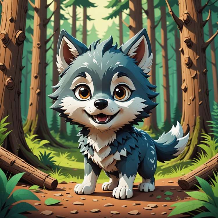 Wolf In Woods