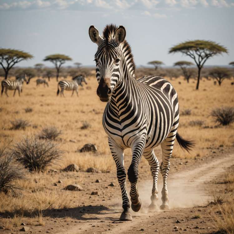 Zebra In Motion