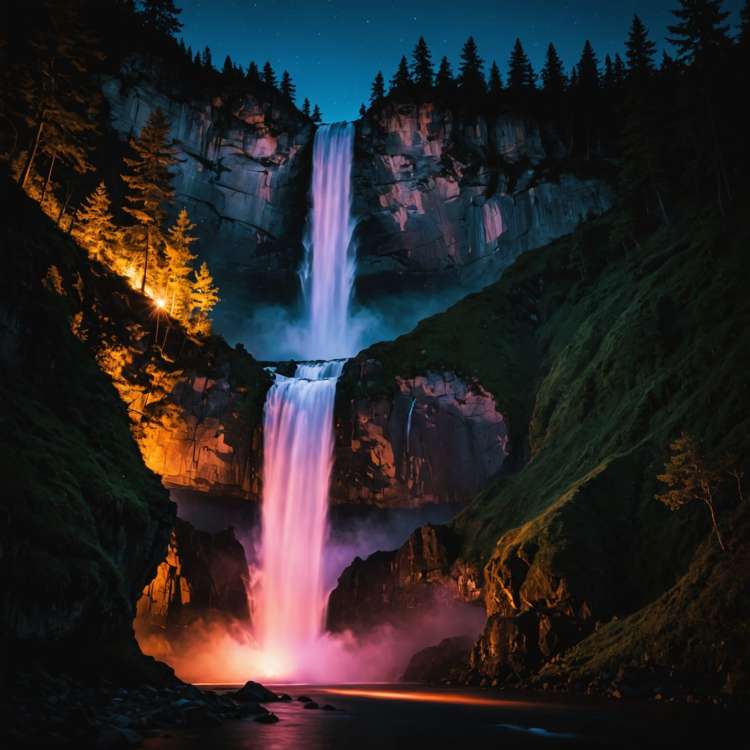 Glowing Waterfall