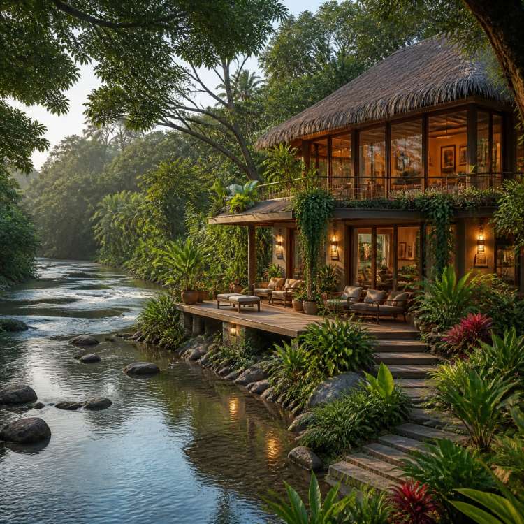 Lush Riverine Home
